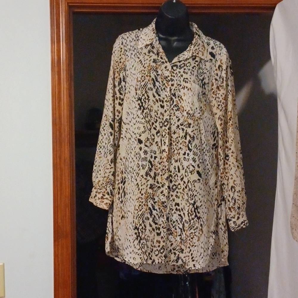 Spense pull over long asymmetrical polyester medium blouse